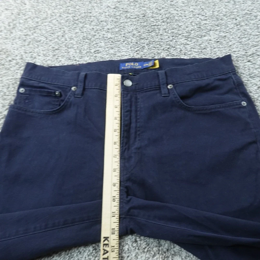 Polo Ralph Lauren Jeans Mens 34X30 Blue Denim Pants Varick Slim Straight Stretch